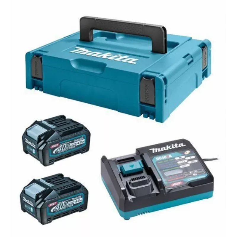 Conjunto de bateria e carregador Makita XGT