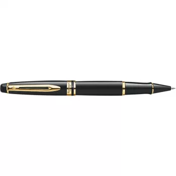 Waterman Expert caneta roller, ponta fina, laca preta GT