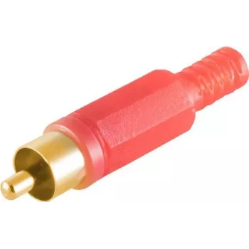 Ficha RCA ShiverPeaks 51400-RG — vermelha, contactos banhados a ouro