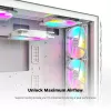 Ventoinha Montech HP140 ARGB PWM 140 mm branca com rolamento Rifle