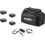 Conjunto de luzes planas LED EUROLITE AKKU 3 — 4× painéis a bateria em bolsa macia