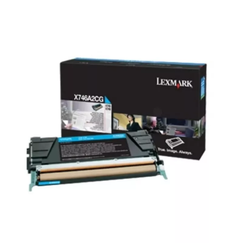 Lexmark X746A3CG - toner ciano - para X746de, X748de, X748dte
