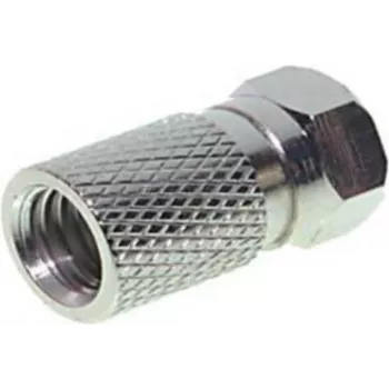 Ficha F coaxial ShiverPeaks 85012-A, diâmetro exterior do cabo 7,5 mm, porca sextavada grande