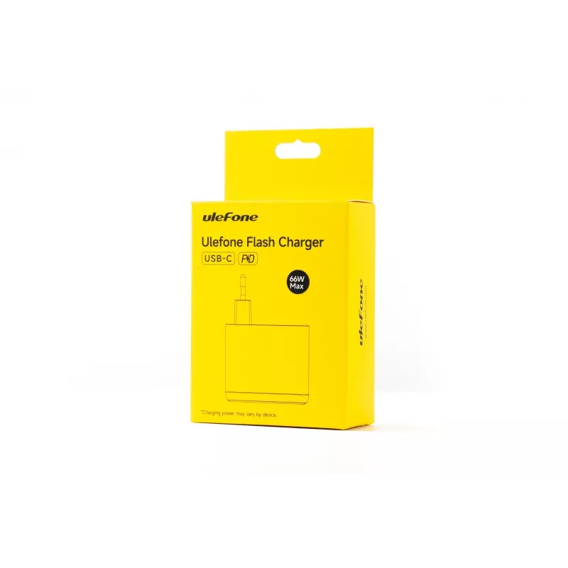 Carregador UleFone 66W — fonte de alimentação USB rápida para dispositivos portáteis, modelo UF-CHAR-66WR