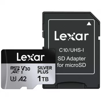 Memória flash Lexar 1TB UHS-I MicroSDXC SILVER PLUS