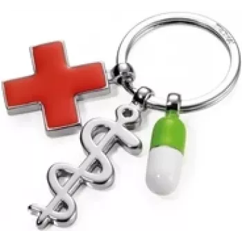 Porta-chaves TROIKA GET WELL multicolor prateado metal 60 mm