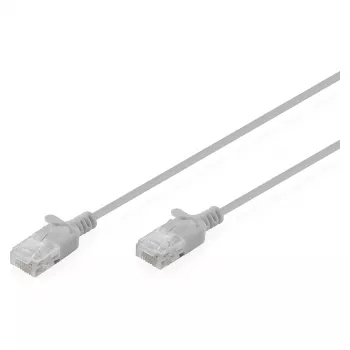 Cabo de rede DIGITUS CAT6 U-UTP fino, 1,5 m, cinzento