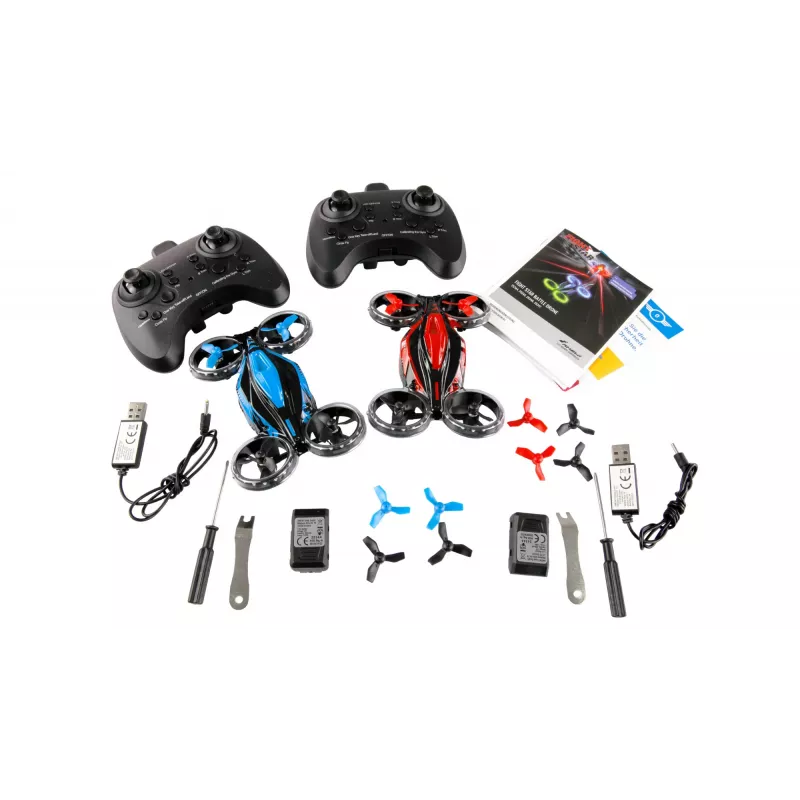 Amewi FightStar Battle Bundle drone vermelho e azul — modelo 25344, para utilização interior/exterior, adequado para crianças a partir de 8 anos