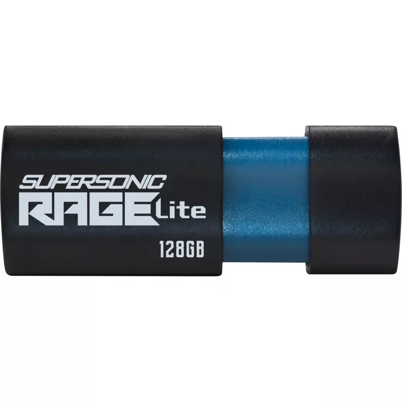 Pen drive PATRIOT Supersonic Rage Lite 128 GB USB Type-A 3.2 Gen 1, 180 MB/s, azul/preto