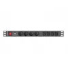 Lanberg PDU-04E04I-0200-IEC-BK PDU de rack 1U, 4x tipo E + 4x IEC C13, 10 A, 2 m, preto