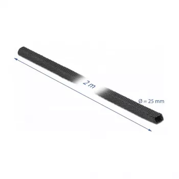 Tubo termorretrátil DeLOCK 20795 2 m x 25 mm preto