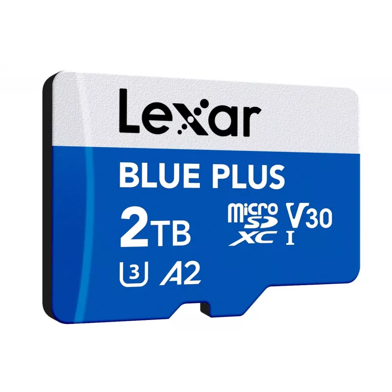 Cartão de memória MicroSDXC Lexar BLUE PLUS 2 TB UHS‑I, 170 MB/s, U3 V30, à prova de água