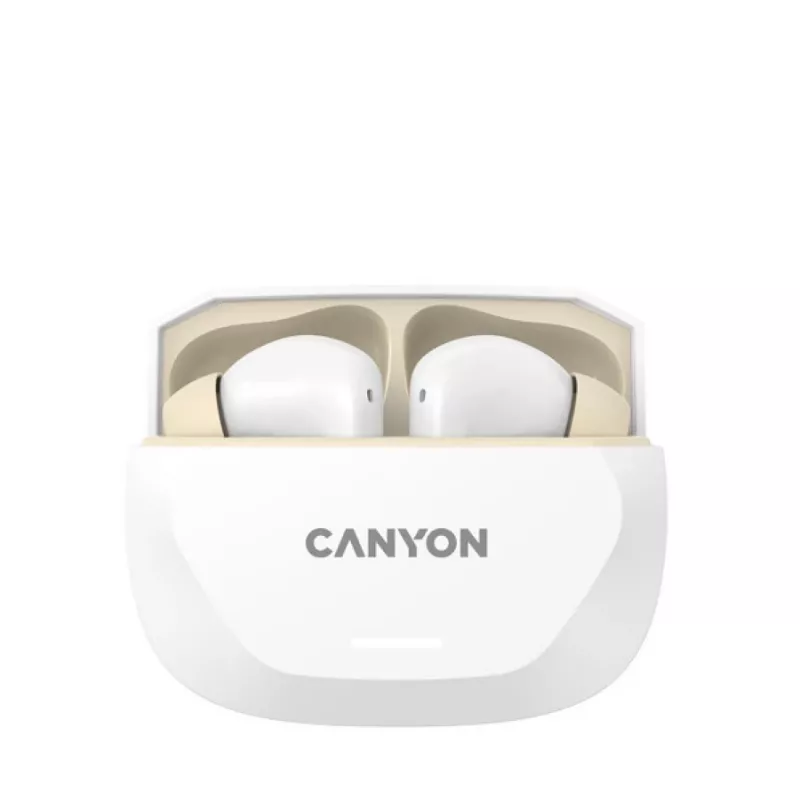 Auscultadores CANYON HEXAGON 7 TWS ANC+ENC carregamento sem fios Branco Bege