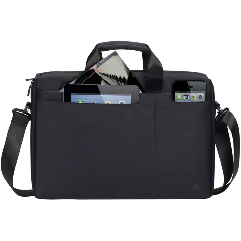 Bolsa de tiracolo Rivacase Biscayne 39,6 cm (15,6 polegadas) Preto