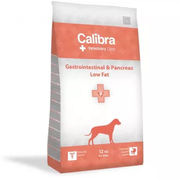 Comida seca para cães Calibra VD Gastrointestinal Pancreas Low Fat 12 kg — cães adultos, salmão, baixo teor de gordura, sem glúten e sem soja