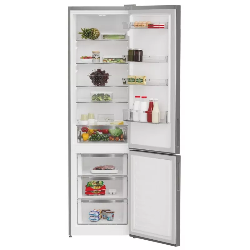 Frigorífico INDESIT | INKS 1401 S4E1 | Classe de eficiência energética E | Independente | Combinado | Altura 202,5 cm | Capacidade útil do compartimento de refrigeração 266 L | Capacidade útil do compartimento de congelação 120 L | 38 dB | Prateado