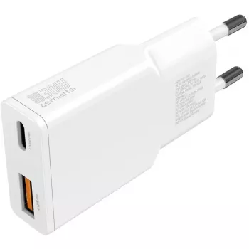 Carregador 4smarts PDPlug Duos fino Smartphone Tablet Branco AC carregamento rápido
