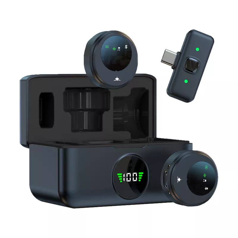 White Shark DSM-06 Tassa Microfone de lapela sem fios, USB-C, preto