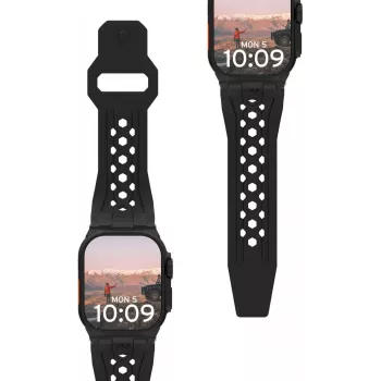 Urban Armor Gear UAG Monarch Strap | Apple Watch Ultra/42/44/45/46mm | preto/titânio (194158114037)