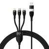 Cabo USB Baseus CASS030101 1,2 m USB-A/USB-C USB-C/Micro-USB-B/Lightning preto