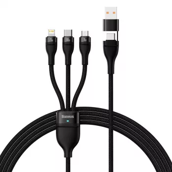 Cabo USB Baseus CASS030101 1,2 m USB-A/USB-C USB-C/Micro-USB-B/Lightning preto