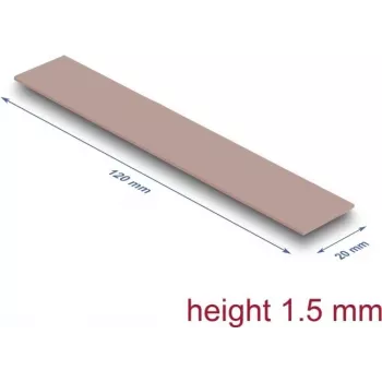 Almofada térmica Delock 120 x 20 1,5 mm para módulo M.2 3,0 W/mK - sem silicone (18482)