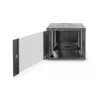 DIGITUS Professional Unique DN-19 09U-6/6-SW - armário - armário de rede - adequado para montagem na parede - preto, RAL 9005 - 9U - 48,3 cm (19) (DN-19 09U-6/6-SW)