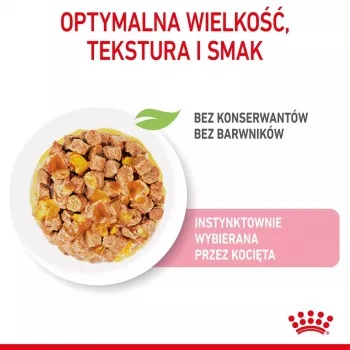 Ração húmida para gatinhos Royal Canin Kitten Jelly 85 g — sabor a frango, saqueta de 85 g, 12 unidades