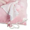 Boneca 73860 boneca bebé Nica sobre manta rosa 38 cm Llorens