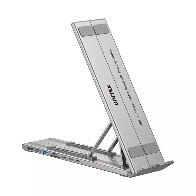 Suporte ajustável para portátil UNITEK + hub