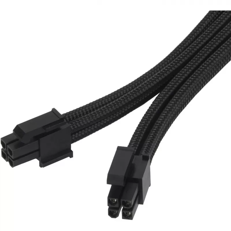 SilverStone SST-PP07E-EPS8B cabo de extensão EPS de 8 pinos para EPS/ATX de 4+4 pinos, 30 cm, preto