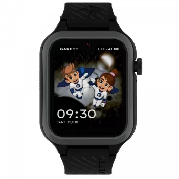 Smartwatch Garett Kids Essa 2 4G preto — relógio infantil com GPS e conectividade 4G