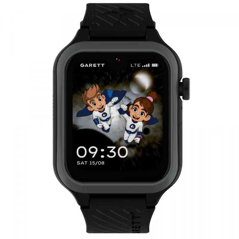 Smartwatch Garett Kids Essa 2 4G preto — relógio infantil com GPS e conectividade 4G