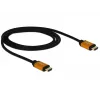 Cabo HDMI DeLOCK 85727 1m Type-A macho para macho preto dourado