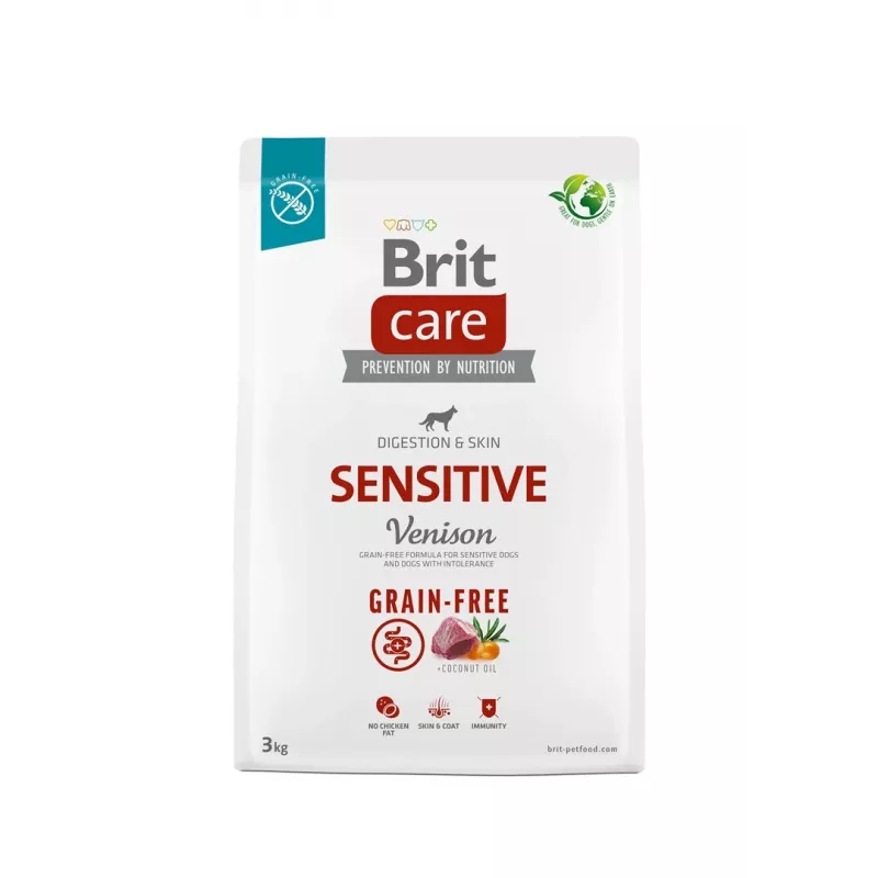 Brit Care Grain-free Sensitive Venison ração seca para cães 3 kg