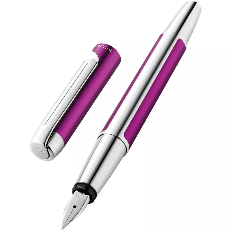 Caneta de tinta permanente Pelikan Pura P40 1 unid. em estojo de oferta G24 violeta M