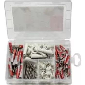 Caixa de conjunto de buchas fischer 577062 easyDIY EasyHook 113 unid. (577062)