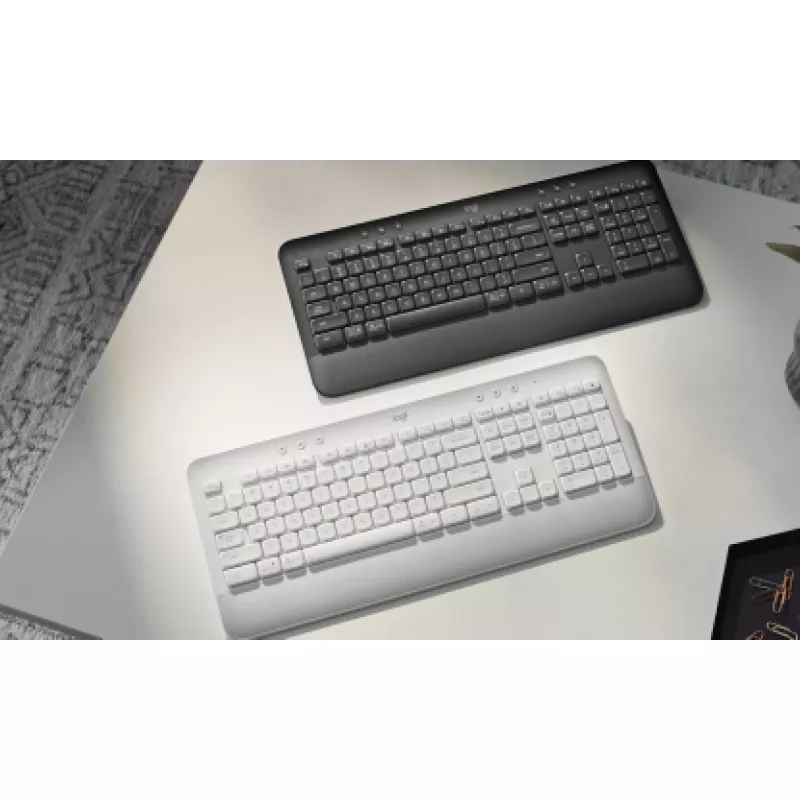 Logitech Signature K650 - Teclado - Sem fios - Bluetooth 5.1 - QWERTY - Espanhol - Grafite (920-010917)