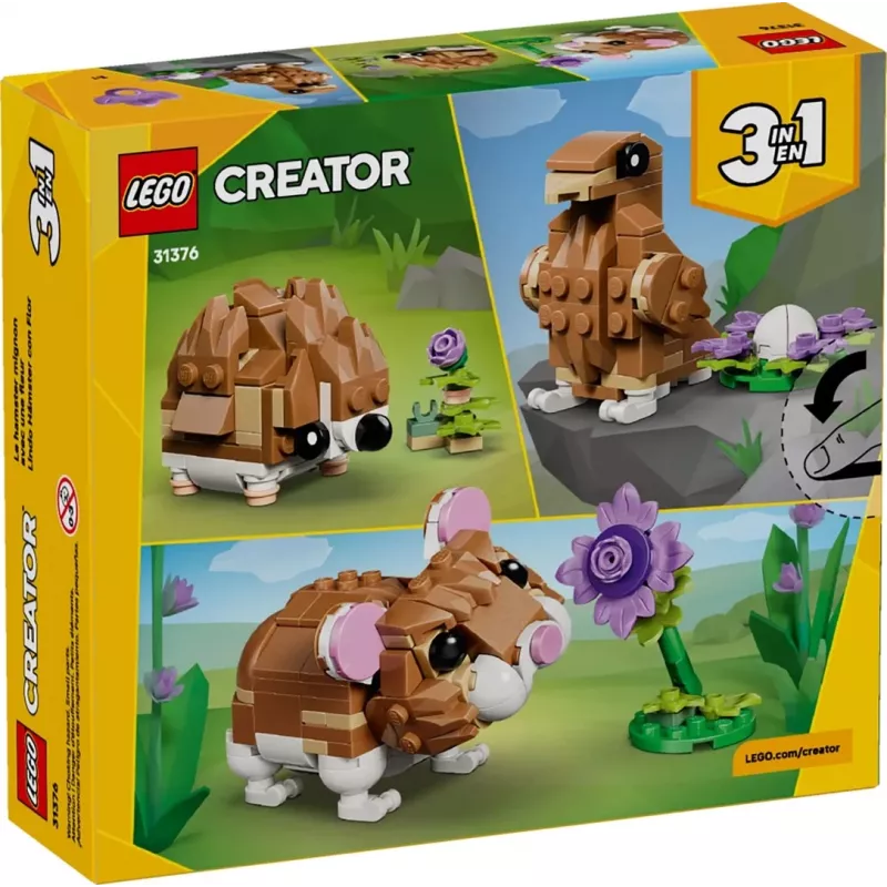 LEGO CREATOR 3 EM 1 31376 Hamster Fofo com Flor