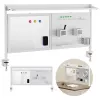 Divisória de secretária ergo office ER-301 W – proteção visual em aço com 1116 mm de largura com quadro magnético, branco, carga máx. 10 kg