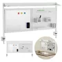 Divisória de secretária ergo office ER-301 W – proteção visual em aço com 1116 mm de largura com quadro magnético, branco, carga máx. 10 kg