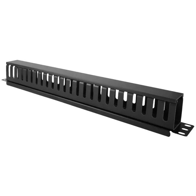 Caixa de cabos Alantec PK008 Organizador de parede 1U preto Metal/Plástico