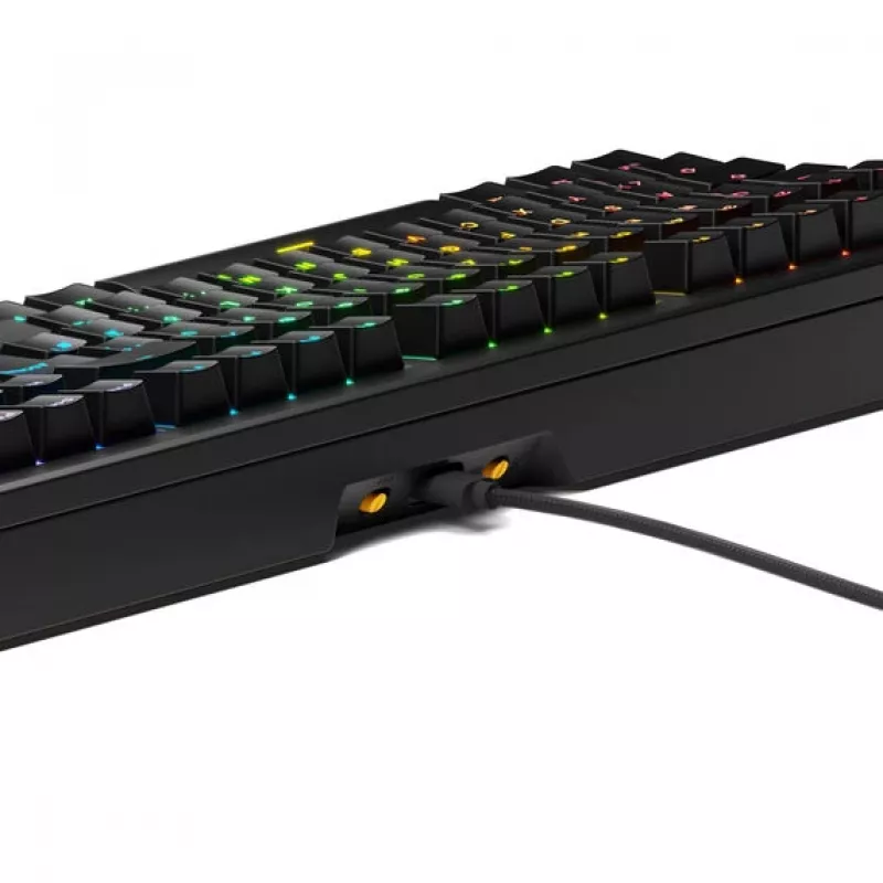 Teclado mecânico gaming GLORIOUS GMMK 3 100% Pre-Built ISO (DE) com interruptores Fox, preto