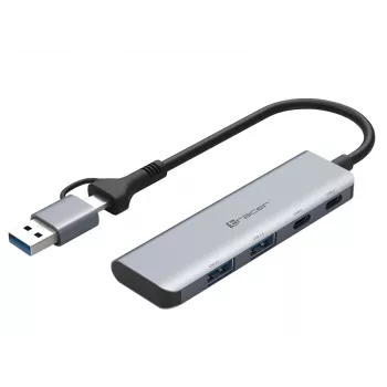 Adaptador TRACER A-5 USB Type-C para USB-A 2x USB-A + 2x USB-C
