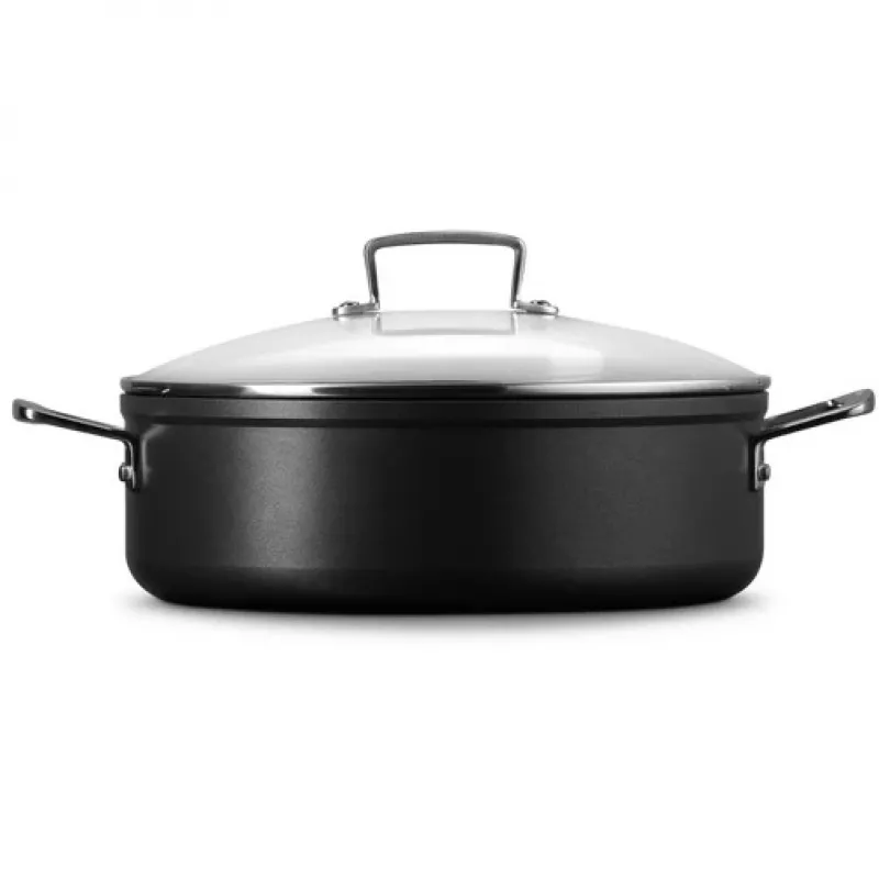 Sauté antiaderente reforçada Le Creuset com tampa de vidro 28 cm