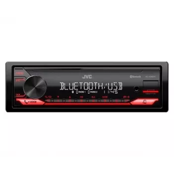 Autorrádio JVC KDX-282BT 1-DIN com Bluetooth 4.2, USB, CD, AUX, EQ de 8 bandas, 50W/canal