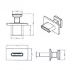 Tampa de proteção para conector fêmea USB Type-C DeLOCK 64015