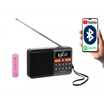 Rádio analógico portátil AM/FM Bluetooth BLOW RA18 com sintonizador FM e conectividade Bluetooth