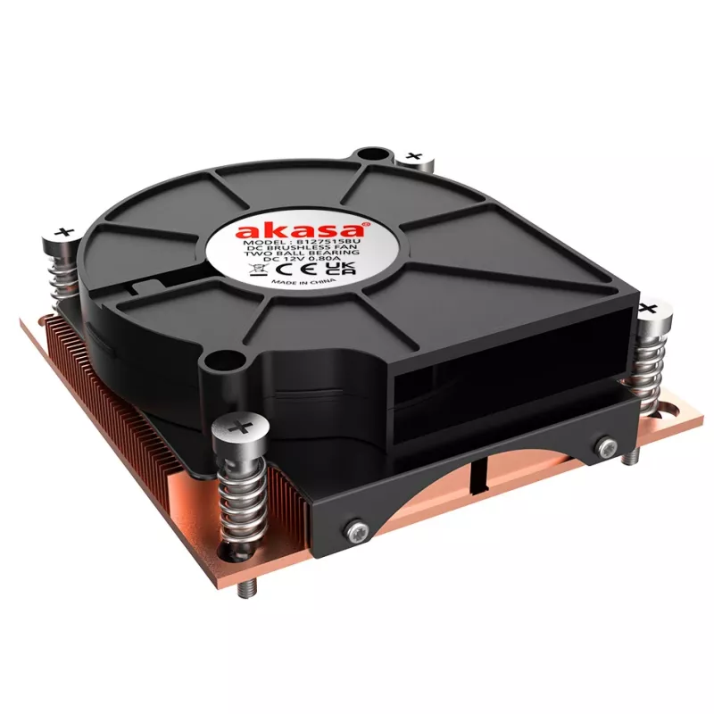 Dissipador de ar Akasa AK-CC7401BP01 7,5 cm Preto Rolamento de esferas duplo