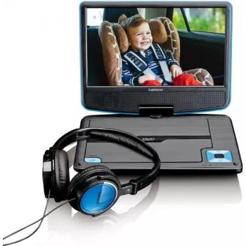 Lenco DVP-910 - Leitor de DVD - portátil - Ecrã: 22,9 cm (9 polegadas) - Azul (DVP910BLAU)